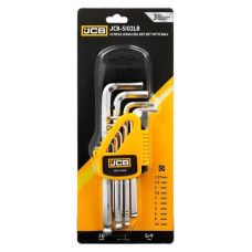 Набір Г-подіб. ключів довгих з кулею HEX 10 пр. (1,27 мм- 10 мм) JCB Tools JCB-5102LB